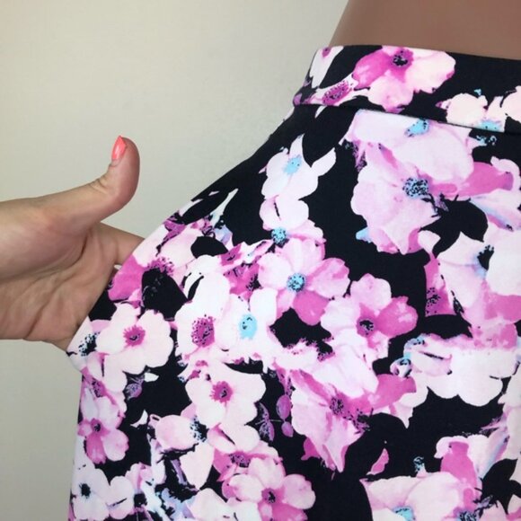 Cynthia Rowley High Waist Floral Midi Circle Skirt - Picture 3 of 4